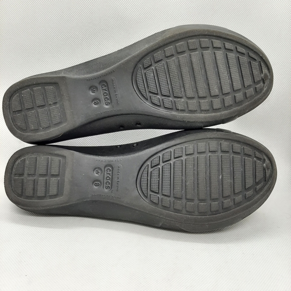 CROCS Gianna Bow Flat Black Women's US Size 8 - Picture 5 of 7